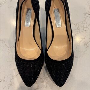INC Black Beaded Pumps Size 7.5